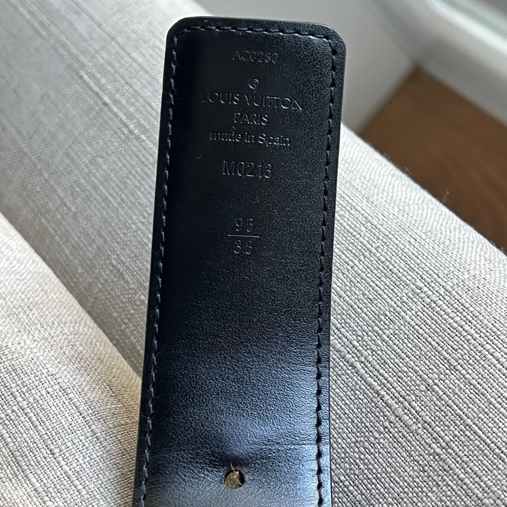 ❌𝐒𝐎𝐋𝐃onVestiaireCollective❌LOUIS VUITTON Graphite Damier belt - Picture 9 of 12